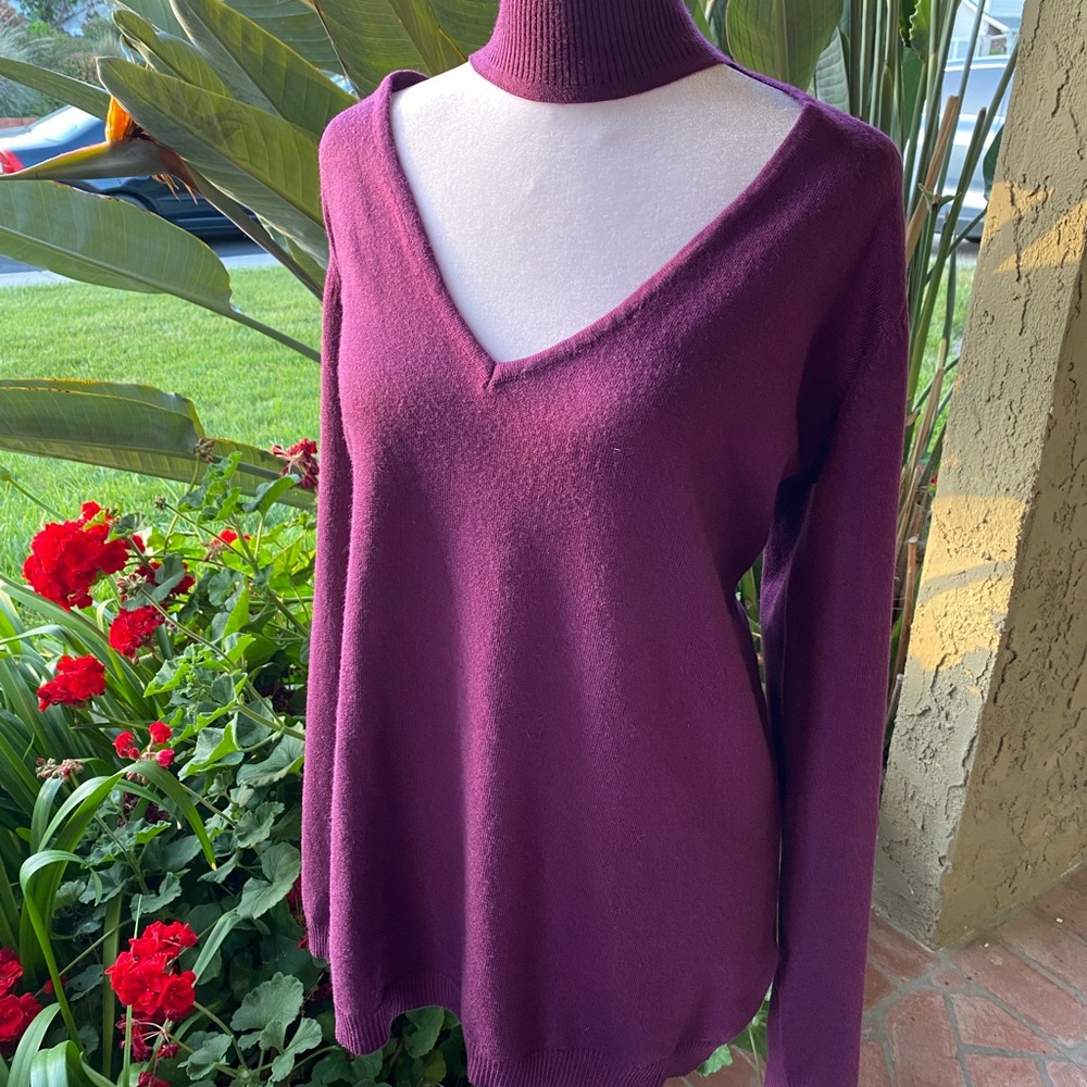 Maroon V-Neck Sweater